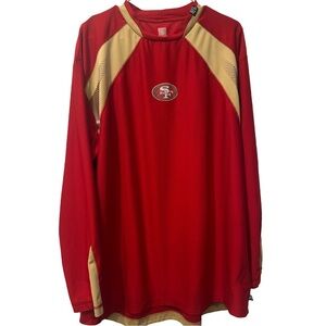 NFL San Francisco 49ers Red and Gold Long Sleeve Vintage Shirt